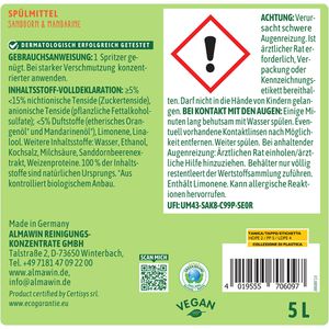 Produktbild für Spülmittel AlmaWin Sanddorn Mandarine, Konzentrat