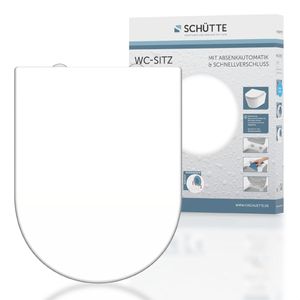 WC-Sitz Schütte White 82910, D-Form, aus Duroplast