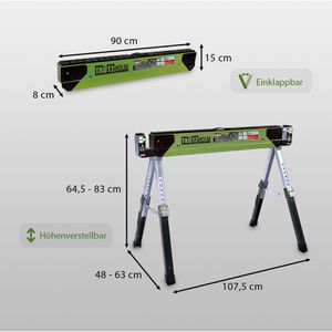 Produktbild für Arbeitsbock Trutzholm 28433901, bis 1300kg