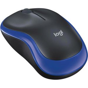 Maus Logitech M185 Wireless Mouse, schwarz / blau