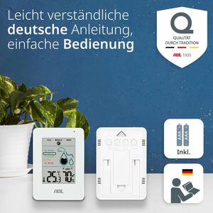 Produktbild für Thermo-Hygrometer ADE WS2310-1, digital, weiß