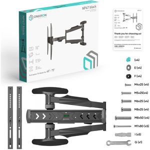 Produktbild für TV-Wandhalterung Onkron NP47-B, bis 35 kg