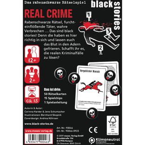 Produktbild für Kartenspiel Moses 90046, black stories Real Crime