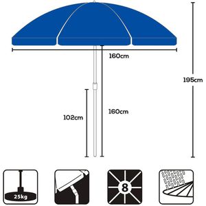Produktbild für Sonnenschirm Sekey 39916068, rund