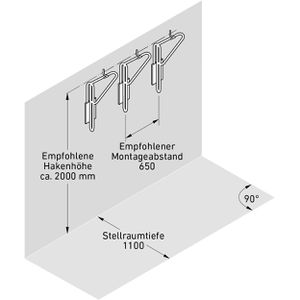 Produktbild für Fahrrad-Wandhalterung WSM 3990