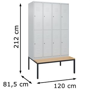 Produktbild für Spind CP-Möbel Classic PLUS, lichtgrau