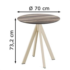 Produktbild für Bistrotisch Veba 120031270, tropical wood, wetterfest, rund