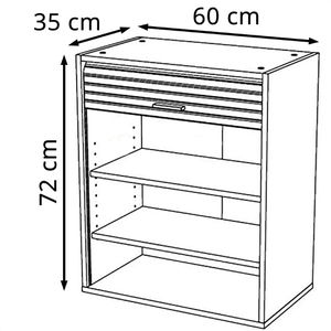 Produktbild für Rollladenschrank Simmob COOK076, aus Holz