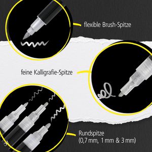 Produktbild für Acrylstifte Online Silver Lettering Set 18518
