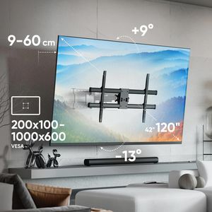 Produktbild für TV-Wandhalterung Onkron M10-BW, bis 100 kg, schwarz/weiß