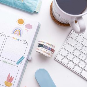 Produktbild für Washi-Tape Papierdrachen Bullet Journal, Aquarell