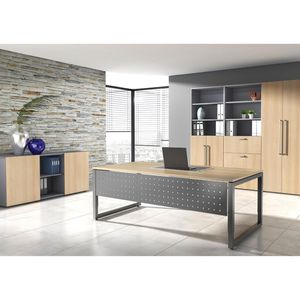 Produktbild für Schreibtisch Hammerbacher R-Serie asteiche / silber