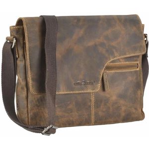 Umhängetasche Greenburry Vintage, 1650A-25, Echt Leder, braun