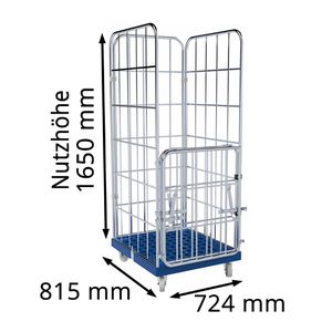 Produktbild für Rollbehälter HMH mit Klapptür, Nutzhöhe 1650mm