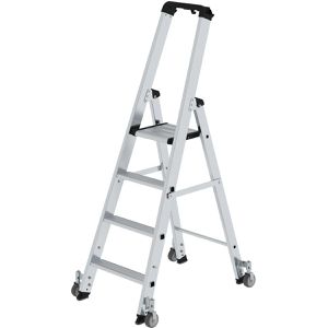 Stehleiter MUNK 41104, nivello-Leiterfüße, mit Plattform