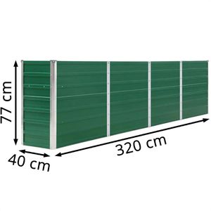 Produktbild für Hochbeet vidaXL 44845, aus verzinktem Stahl