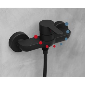 Produktbild für Duscharmatur Schütte Denver, schwarz matt