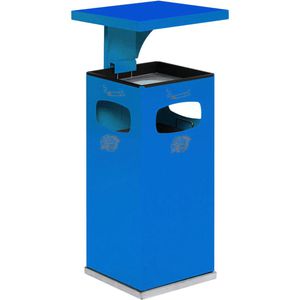 Produktbild für Aschenbecher VAR B32, 12184, enzianblau, Outdoor, mit Dach