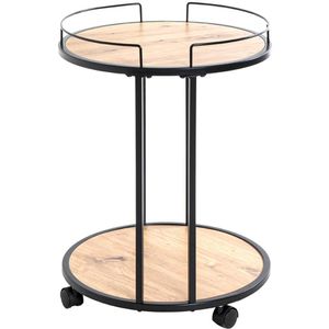 Produktbild für Beistelltisch Haku-Möbel 14906, Sammy X, eiche / schwarz