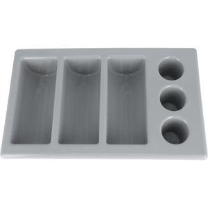 Produktbild für Besteckkasten APS 11960, grau, aus Kunststoff