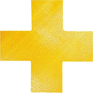 Bodenmarkierung Durable 170104 Kreuz gelb