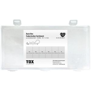 Produktbild für Federstecker Tox 09490201, aus verzinktem Stahl, Sortiment
