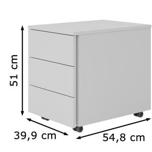 Produktbild für Rollcontainer Böttcher-AG Base Lite, aus Holz, lichtgrau