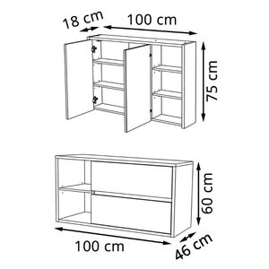 Produktbild für Badmöbel-Set Vicco Viola, artisan eiche, 4-teilig