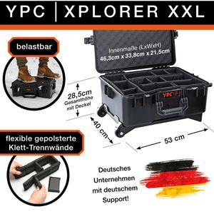 Produktbild für Transportkoffer YPC Xplorer Case XXL, abschließbar, Kunststoff