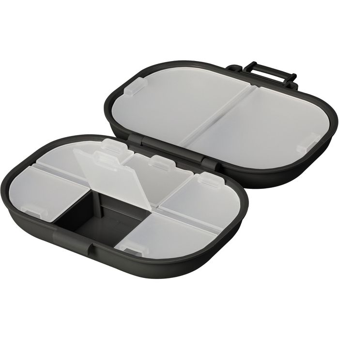 Böttcher-AG Tablettenbox Pillendose Medi, 1 Tag, 8 Fächer, schwarz – Böttcher AG