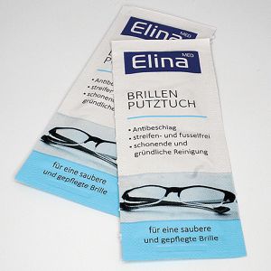 Produktbild für Brillenputztücher Elina-med 41463, feucht