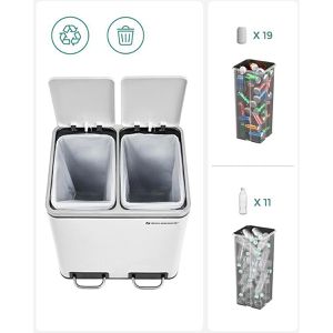 Produktbild für Mülleimer Songmics LTB30WT, weiß