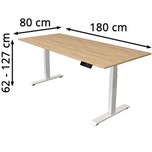 Produktbild für Schreibtisch Kerkmann Move 1 stable, eiche hell / weiß