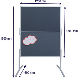 Produktbild für Moderationstafel Franken PRO MT880312 mit Standfüßen, klappbar