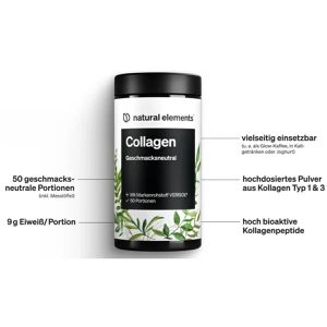 Produktbild für Kollagen natural-elements Hydrolysat, Peptide Typ 1 &amp; 3