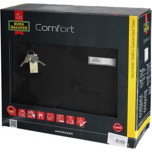 Produktbild für Briefkasten Burg-Wächter Comfort 913 S, schwarz, aus Stahl
