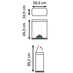 Produktbild für Mülleimer Simplehuman CW1816, silber