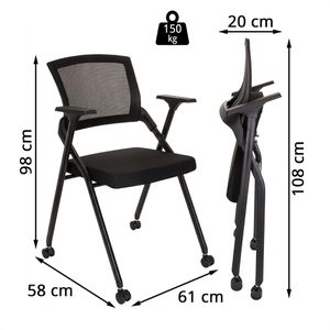 Produktbild für Klappstuhl hJh-OFFICE Priority II, 660946, schwarz