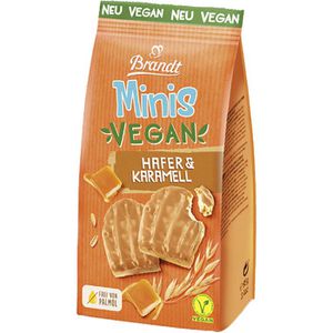 Zwieback Brandt Minis Vegan Hafer & Karamell, laktosefrei
