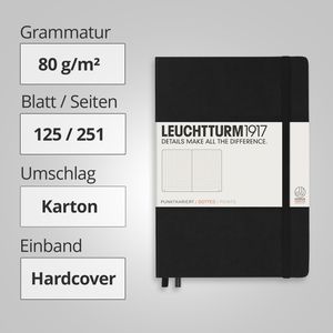 Produktbild für Notizbuch Leuchtturm1917 Medium, Karton Hardcover