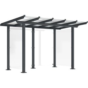 Produktbild für Fahrradunterstand WSM Passau P12 B, anthrazit, aus Metall