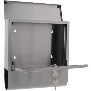 Produktbild für Briefkasten Rottner T06046, Costa Inox, silber, aus Edelstahl