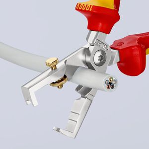 Produktbild für Abisolierzange Knipex 13 66 180 StriX, Kabelschere