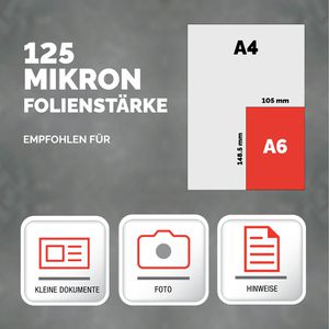 Produktbild für Laminierfolien Fellowes 53072, DIN A6