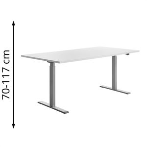 Schreibtisch Topstar E-Table, weiß / silber