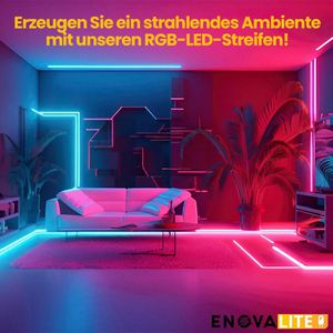 Produktbild für LED-Streifen Enovalite ELED700102, dimmbar, weiß + RGB