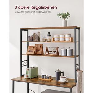 Produktbild für Küchenregal Vasagle KKS039K01, vintage braun