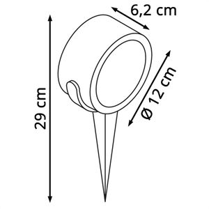 Produktbild für Gartenstrahler SLV Sitra 360 Spike, GU10-Fassung