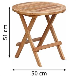 Produktbild für Beistelltisch Garden-Pleasure MITAN, braun, aus Massivholz