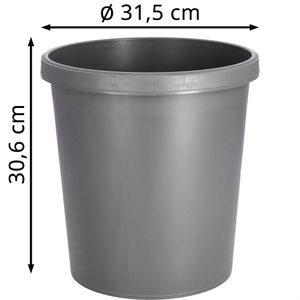 Produktbild für Papierkorb Helit H6405882, the green german, grau